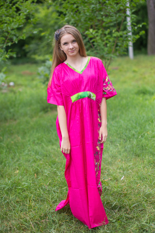 Magenta Unfurl Style Caftan in Little Chirpies Pattern
