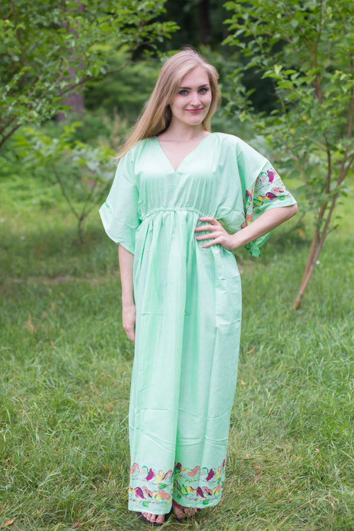 Mint I Wanna Fly Style Caftan in Little Chirpies Pattern