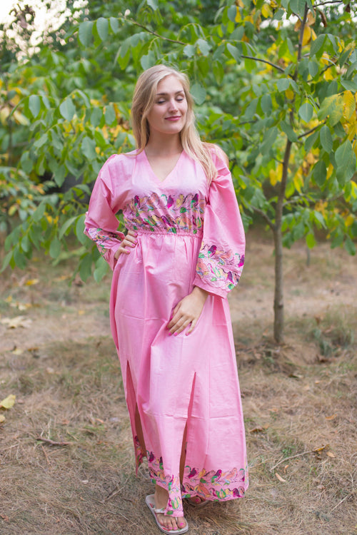 Pink Shape Me Pretty Style Caftan in Little Chirpies Pattern
