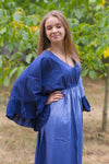 Dark Blue Pretty Princess Style Caftan in Ombre TieDye Pattern