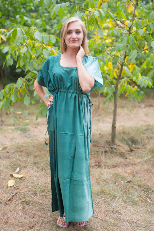 Green Side Strings Sweet Style Caftan in Ombre TieDye Pattern