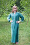 Green Simply Elegant Style Caftan in Ombre TieDye Pattern