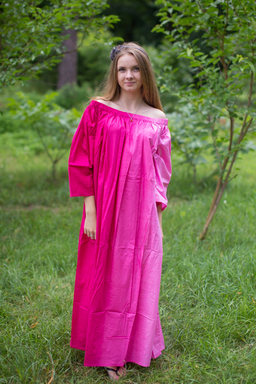 Pink Serene Strapless Style Caftan in Ombre TieDye Pattern