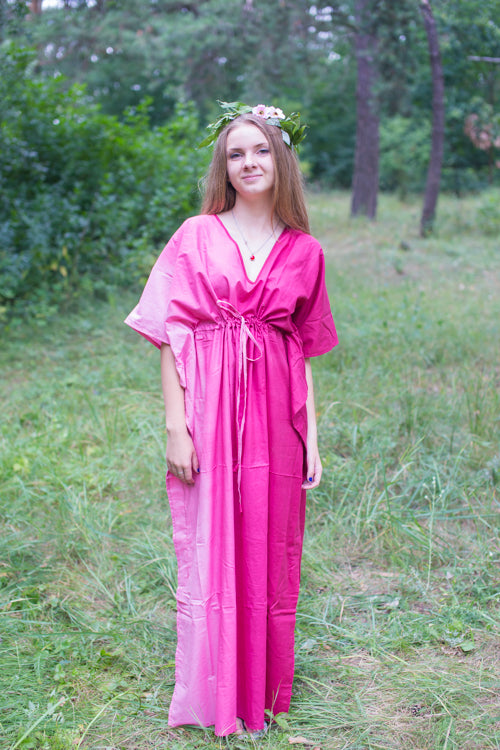 Plum Timeless Style Caftan in Ombre TieDye Pattern
