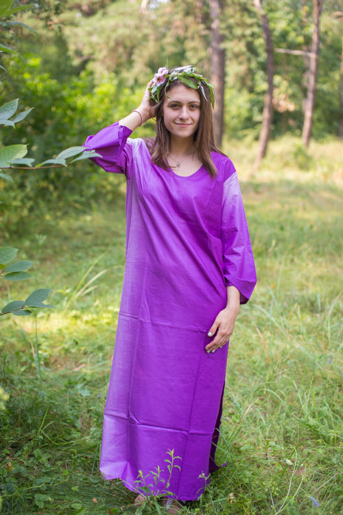 Purple The Unwind Style Caftan in Ombre TieDye Pattern