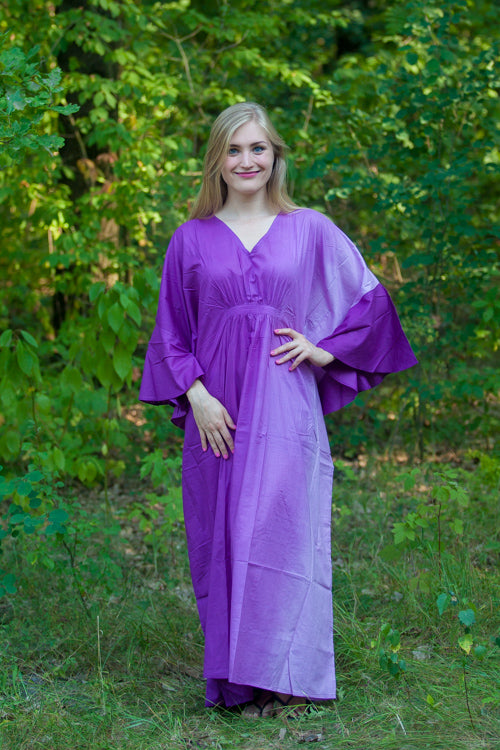 Purple Ballerina Style Caftan in Ombre TieDye
