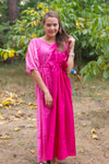 Magenta Cut Out Cute Style Caftan in Ombre TieDye Pattern