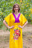 Yellow Flowing River Style Caftan in One Long Flower Pattern|One Long Flower|Yellow Flowing River Style Caftan in One Long Flower Pattern