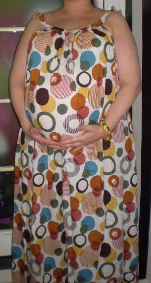 Circle Bubbles Maternity Maxi Pillowcase Dress