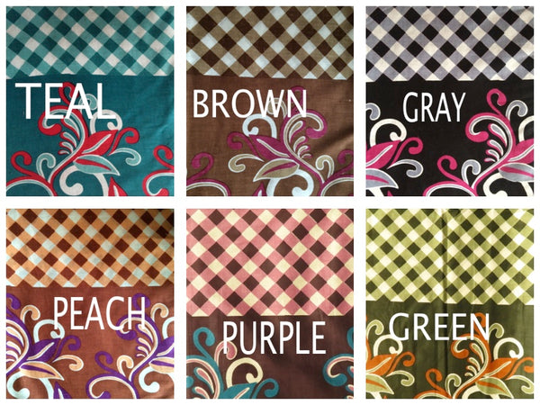 Green Plaid Floral Maxi Maternity Dress