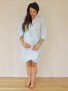 Solid Color Light Blue Maternity Hospital Gown