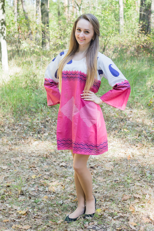 Burgundy Bella Tunic Style Caftan in Perfectly Paisley Pattern