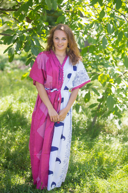 Burgundy Best of both the worlds Style Caftan in Perfectly Paisley Pattern