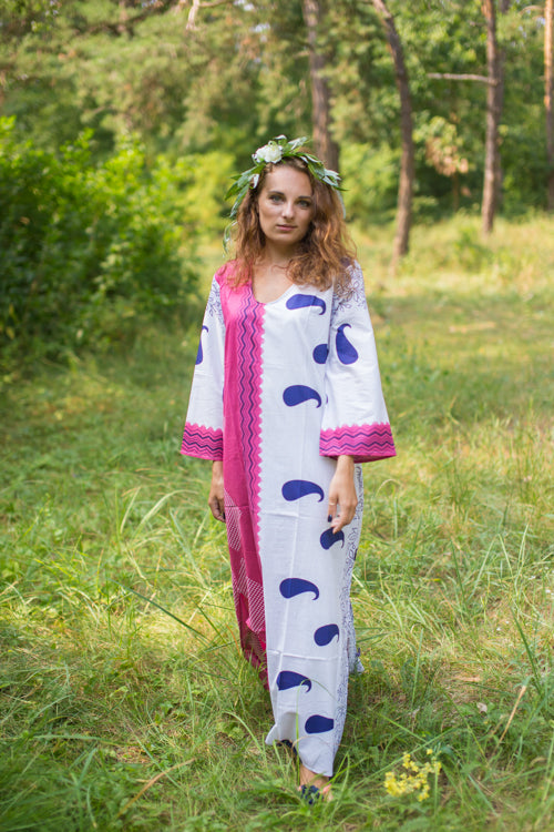 Burgundy The Unwind Style Caftan in Perfectly Paisley Pattern