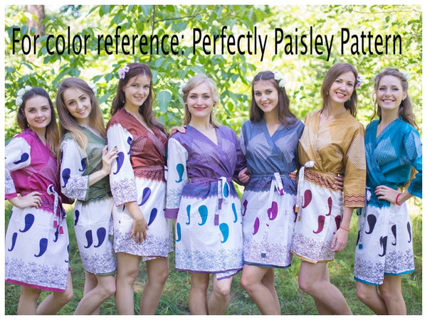 Brown Side Strings Sweet Style Caftan in Perfectly Paisley Pattern