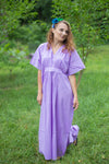 Lilac Unfurl Style Caftan in Plain and Simple Pattern