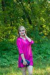 Magenta Sun and Sand Style Caftan in Plain and Simple Pattern