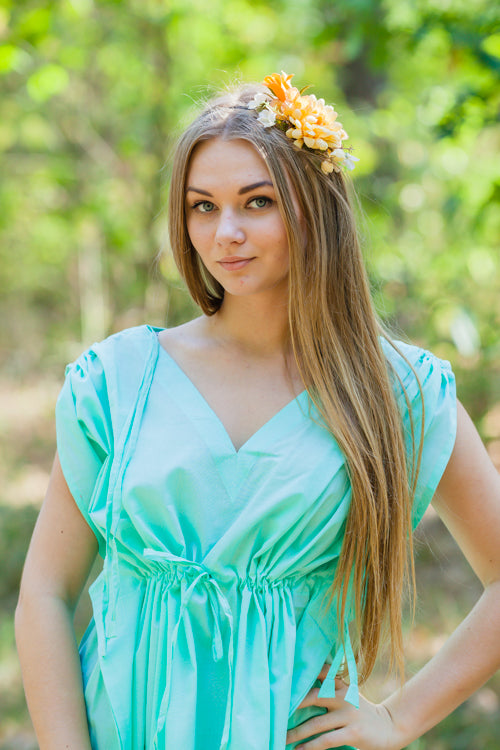 Mint Magic Sleeves Style Caftan in Plain and Simple Pattern