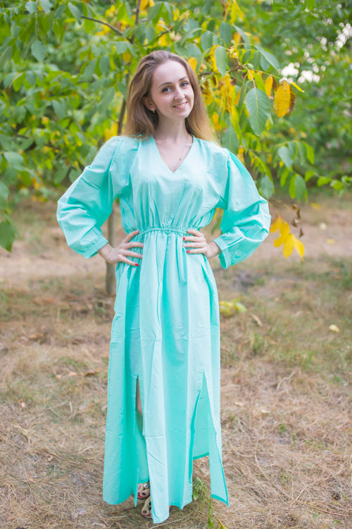 Mint Shape Me Pretty Style Caftan in Plain and Simple Pattern