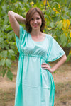 Mint Side Strings Sweet Style Caftan in Plain and Simple Pattern