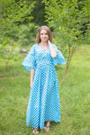 Blue I Wanna Fly Style Caftan in Polka Dots Pattern