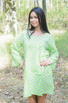 Green Bella Tunic Style Caftan in Polka Dots Pattern
