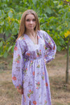 Lilac Shape Me Pretty Style Caftan in Romantic Florals Pattern