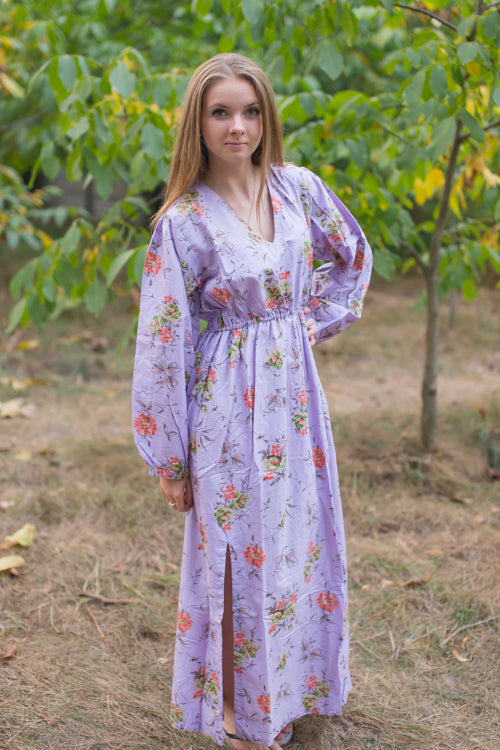 Lilac Shape Me Pretty Style Caftan in Romantic Florals Pattern