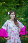 Pink Ballerina Style Caftan in Romantic Florals