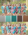 Teal and Brown Wedding Colors Bridesmaids Robes|Teal and Brown Wedding Colors Bridesmaids Robes|Teal and Brown Wedding Colors Bridesmaids Robes