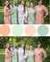 Peach & Mint Wedding Colors Bridesmaids Robes|Peach & Mint Wedding Colors Bridesmaids Robes|Peach & Mint Wedding Colors Bridesmaids Robes