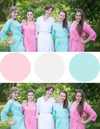 Pink and Mint Wedding Colors Bridesmaids Robes