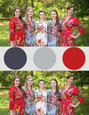 Red and Gray Wedding Colors Bridesmaids Robes