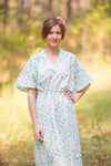 Light Blue The Drop-Waist Style Caftan in Starry Florals Pattern