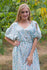 Light Blue Cut Out Cute Style Caftan in Starry Florals Pattern|Light Blue Cut Out Cute Style Caftan in Starry Florals Pattern|Starry Florals