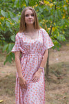 Pink Side Strings Sweet Style Caftan in Starry Florals Pattern