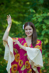 Magenta Ballerina Style Caftan in Sunflower Sweet