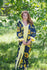Navy Blue The Glow-within Style Caftan in Sunflower Sweet Pattern|Navy Blue The Glow-within Style Caftan in Sunflower Sweet Pattern|Sunflower Sweet