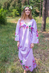 Lilac The Unwind Style Caftan in Swirly Floral Vine Pattern