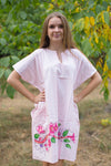 Pink Sunshine Style Caftan in Swirly Floral Vine Pattern