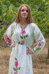 Light Yellow Shape Me Pretty Style Caftan in Swirly Floral Vine Pattern