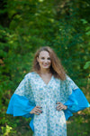 Light Blue Ballerina Style Caftan in Tiny Blossoms