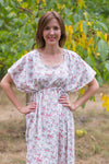Pink Side Strings Sweet Style Caftan in Tiny Blossoms Pattern