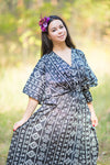 Black The Drop-Waist Style Caftan in Tribal Aztec Pattern