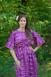 Purple Mademoiselle Style Caftan in Tribal Aztec Pattern