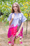 Gray Sunshine Style Caftan in Vibrant Foliage Pattern