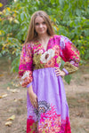 Lilac Shape Me Pretty Style Caftan in Vibrant Foliage Pattern