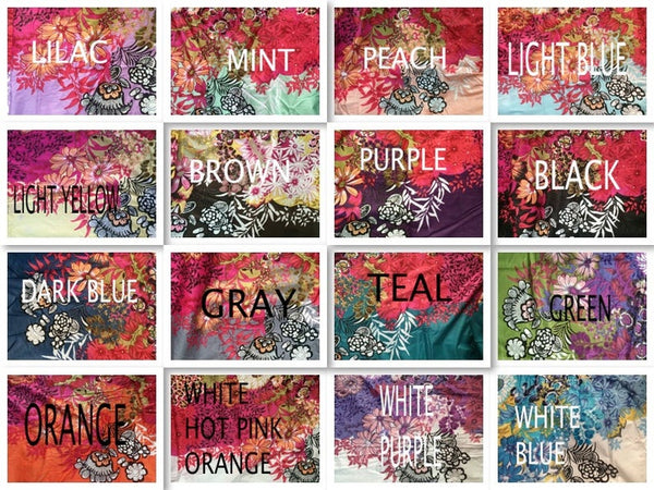 Vibrant Foliage V-Neck, Cinched Waist Ankle Length Caftan