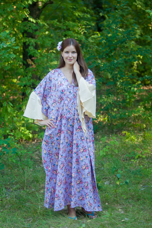 Lilac Ballerina Style Caftan in Vintage Chic Floral