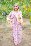Pink Frill Lovers Style Caftan in Vintage Chic Floral Pattern